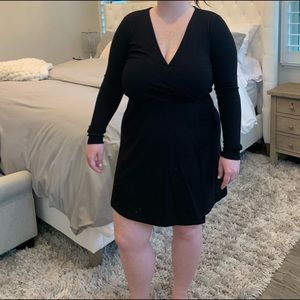 Loft Black Wrap Dress